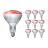 Voordeelpak 10x Philips BR125 IR 250W E27 230-250V Rood