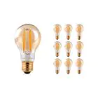 Voordeelpak 10x Noxion Lucent Filament LED E27 Peer Amber 7.2W 630lm - 822 Zeer Warm Wit | Dimbaar - Vervangt 50W